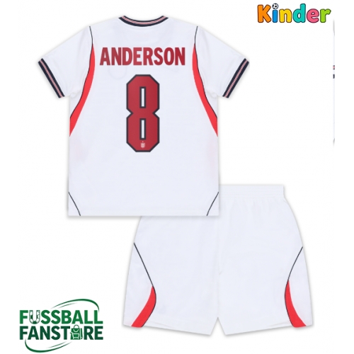 England Elliot Anderson #8 Replik Heimtrikot Kinder WM 2026 Kurzarm (+ Kurze Hosen)